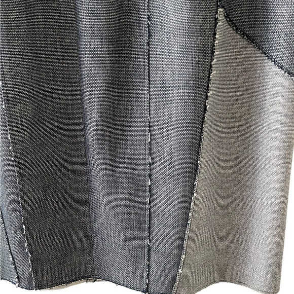 Elie Tahari Indigo 'Judith' Sleeveless Patch Sheath Raw Edge Dress Size 6 - Picture 9 of 13